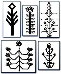 Tree of Life motif from an Oriental rug