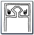 Hand motif from an Oriental rug